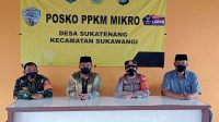 Kapolsek Tambelang Lakukan Pengecekan Posko PPKM Mikro di Desa Sukawangi