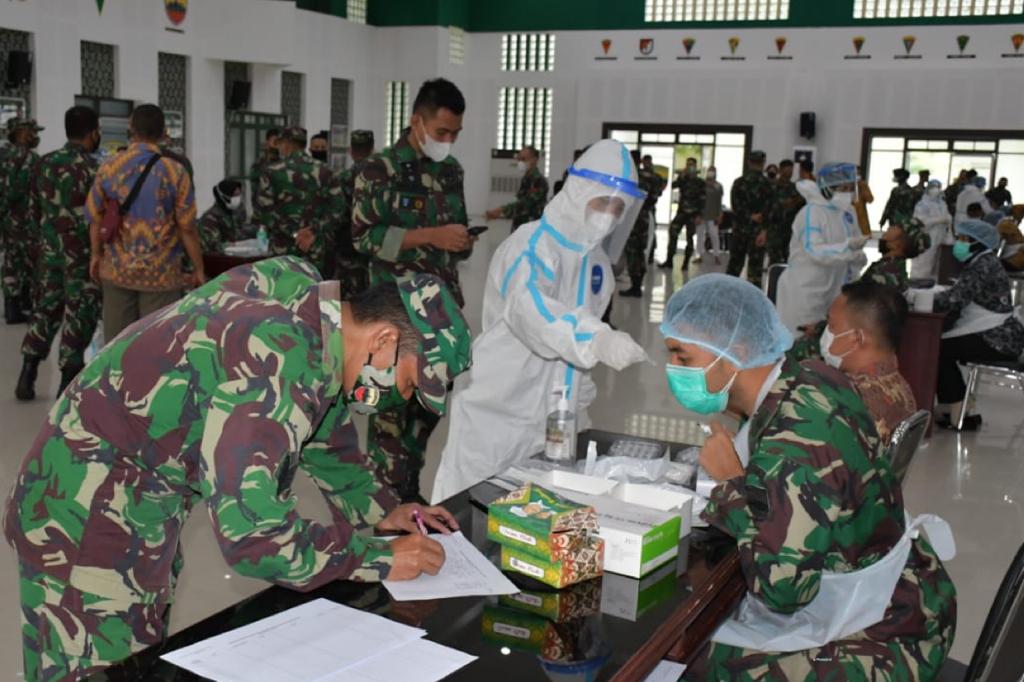 Cegah Covid-19, Kodam I/BB Gelar Tes Swab Antigen Massal Untuk Prajurit dan ASN