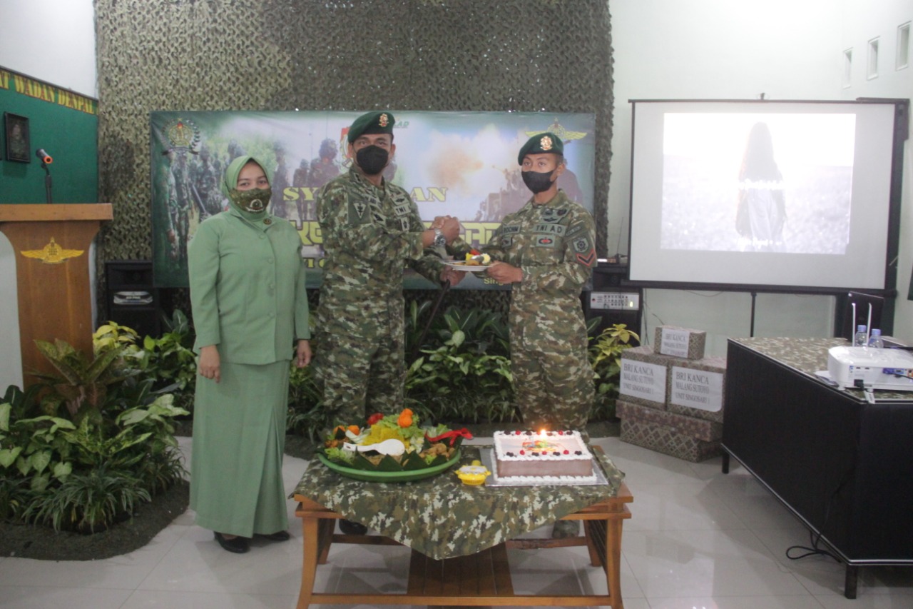 Puncak Peringatan HUT Ke-75 Peralatan Angkatan Darat, Denpal Divif 2 Kostrad Adakan Syukuran