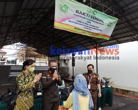 Kejari Belitung Gelar Bakti Sosial, Jelang Hari Bhakti Adhyaksa (HBA) Ke 61