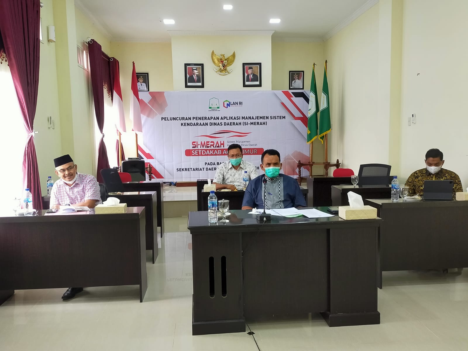 Pemkab Aceh Timur Rakor Virtual Pembentukan TP2DD Provinsi Aceh dengan BI