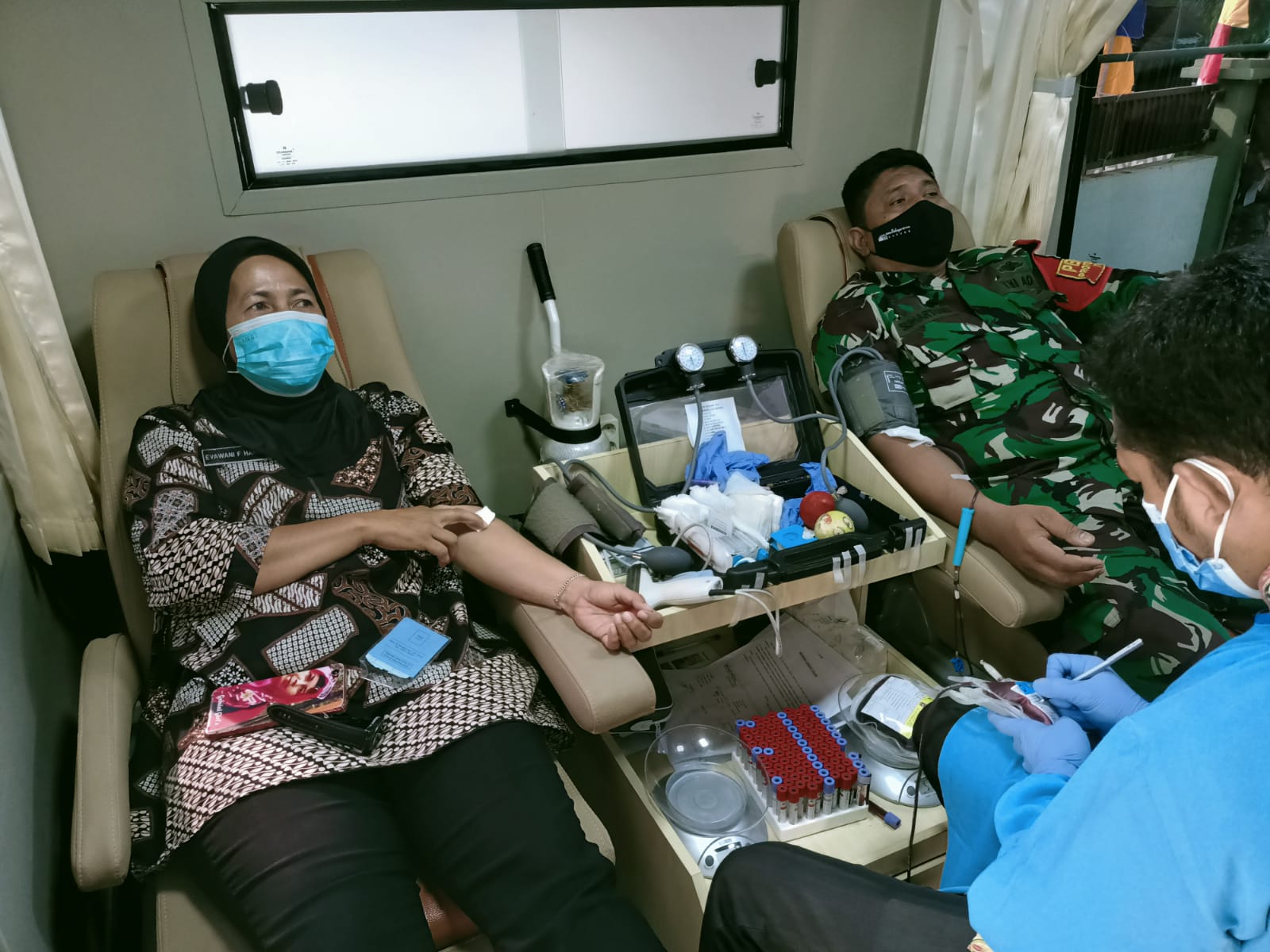 Kodim 0505/JT Gelar Donor Darah Peringati HUT Kemerdekaan RI ke 76