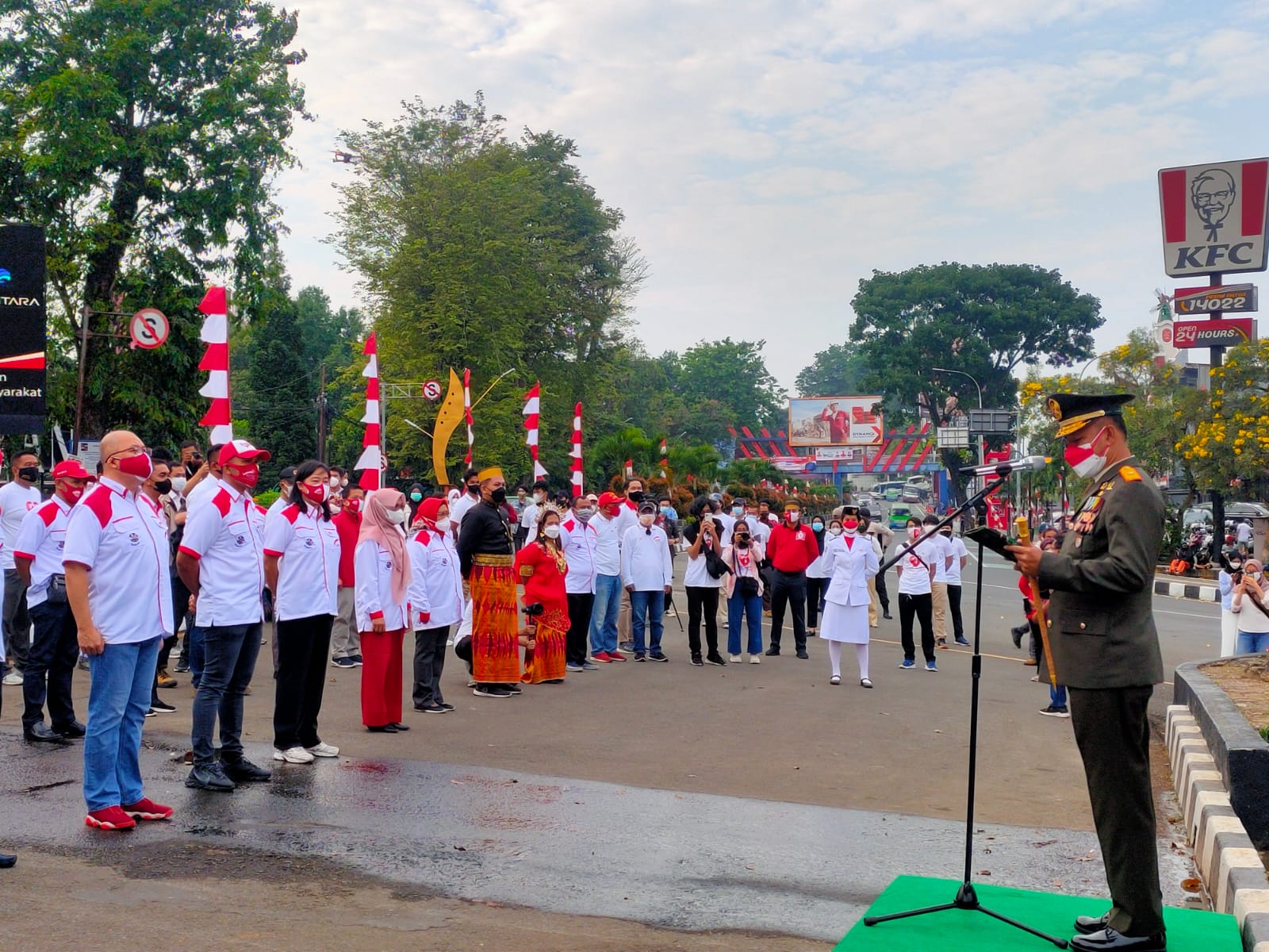 Peringatan HUT ke 76 RI, Danrem 061/SK Bacakan Ikrar Kebangsaan di Tugu Kujang