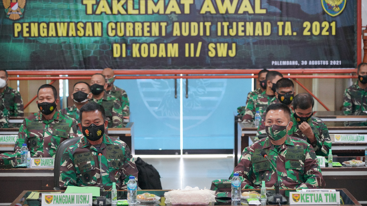 TIM ITJENAD LAKUKAN PENGAWASAN CURRENT AUDIT DI SATUAN JAJARAN KODAM II/SWJ