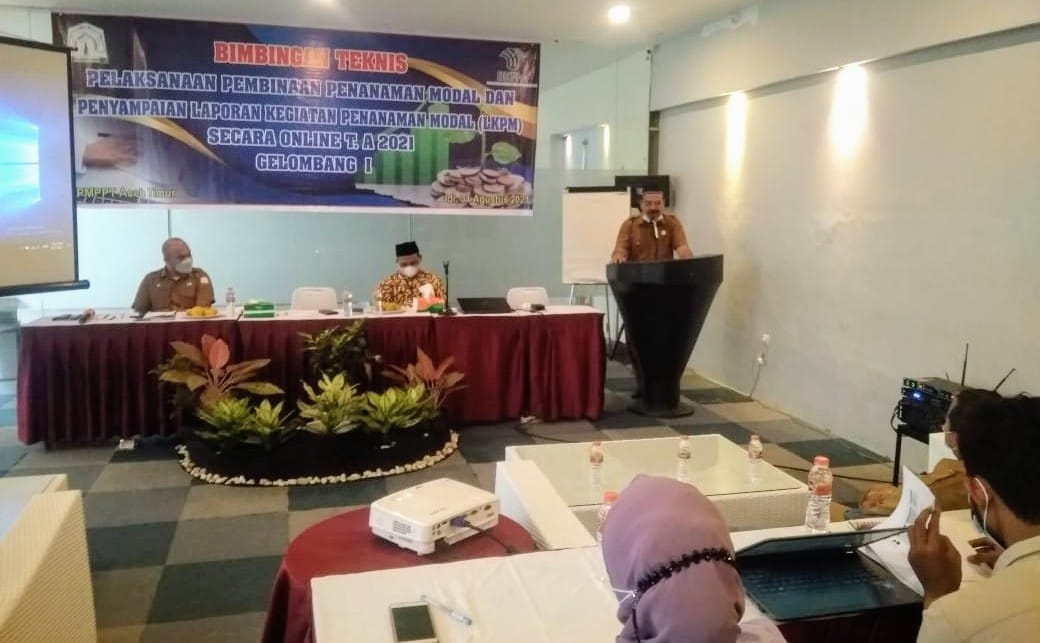 Pemkab Aceh Timur Buka Bimtek LKPM Secara Online