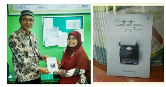 TERBITKAN BUKU GURU MTsN 9 Aceh Timur,BERJUDUL CATATAN YANG TERSISA