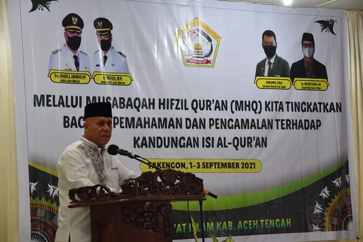 Bupati Shabela Abu Bakar Buka MHQ Ke-5 Tingkat Kabupaten Aceh Tengah Tahun 2021