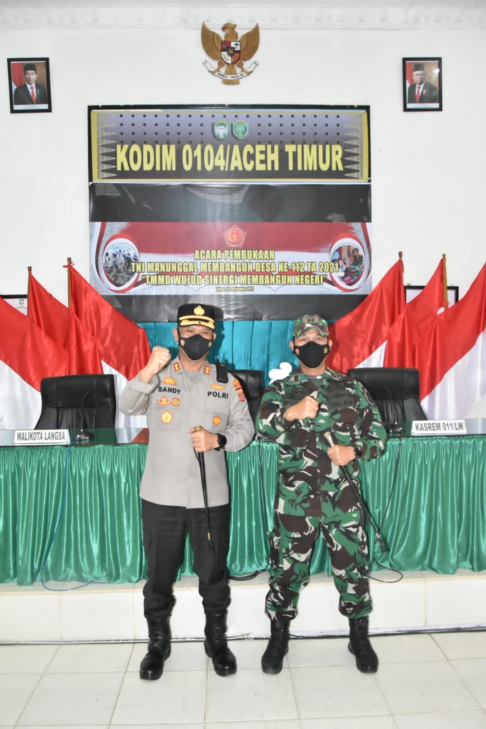 *Tingkatkan Sinergitas, Kapolres Aceh Timur Silaturrahmi ke Kodim 0104/Atim)*