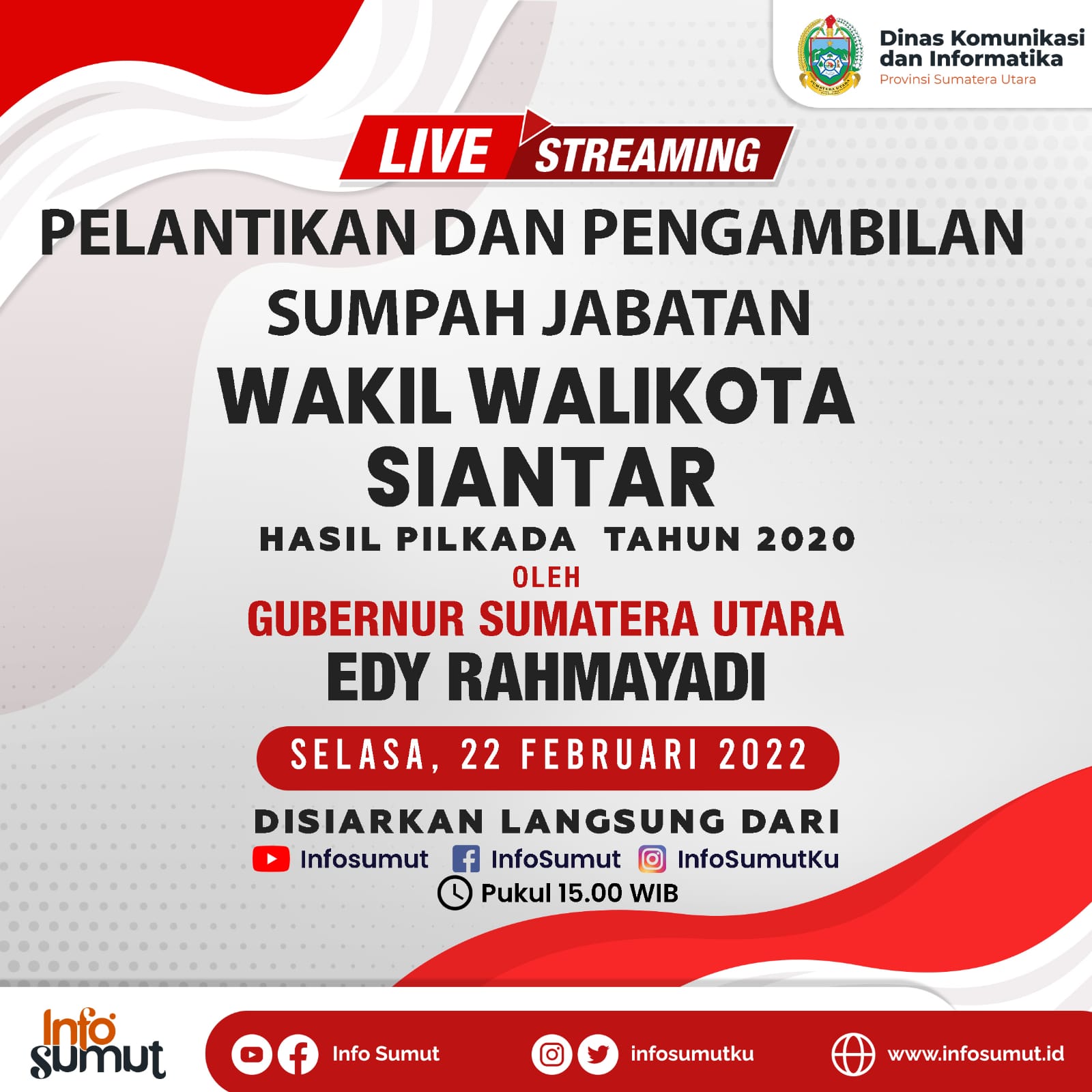 Besok, Gubsu Lantik dan Ambil Sumpah Wakil Walikota Pematangsiantar Dr. Hj. Susanti Dewayani Sp.A