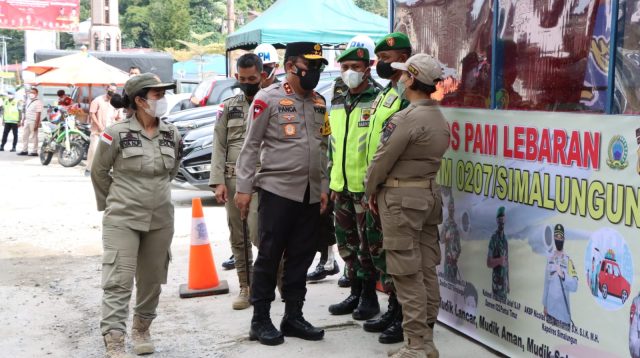 Kapolres Simalungun Dampingi Kakorsabhara Baharkam Polri dan Kapoldasu Cek PosYan Kota Parapat