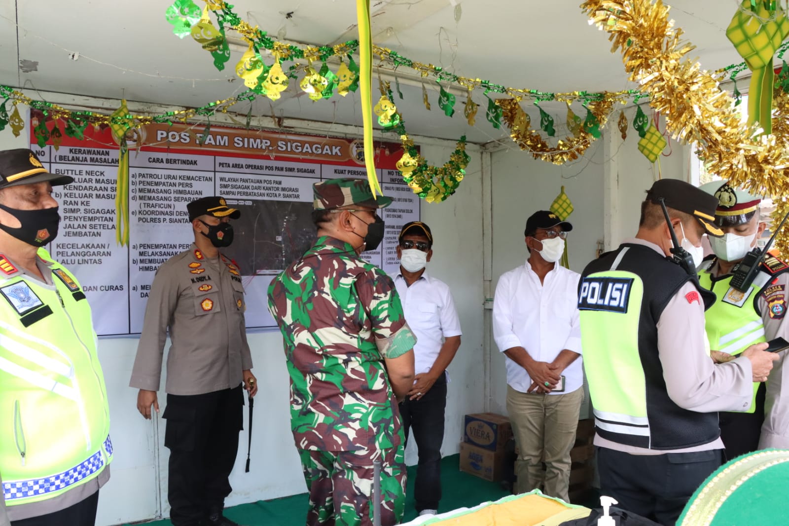 Kapolres Bersama Unsur Forkopimda Kabupaten Simalungun Cek Kesiapan Pos Pam Ops Ketupat 2022