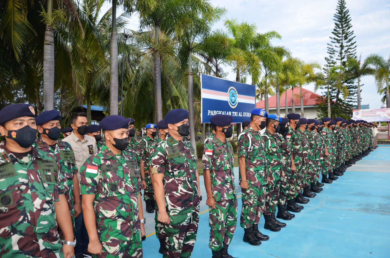 Lanal Dumai Laksanakan Apel Khusus Pasca Perayaan Idul Fitri 1443 H dan Cuti Lebaran