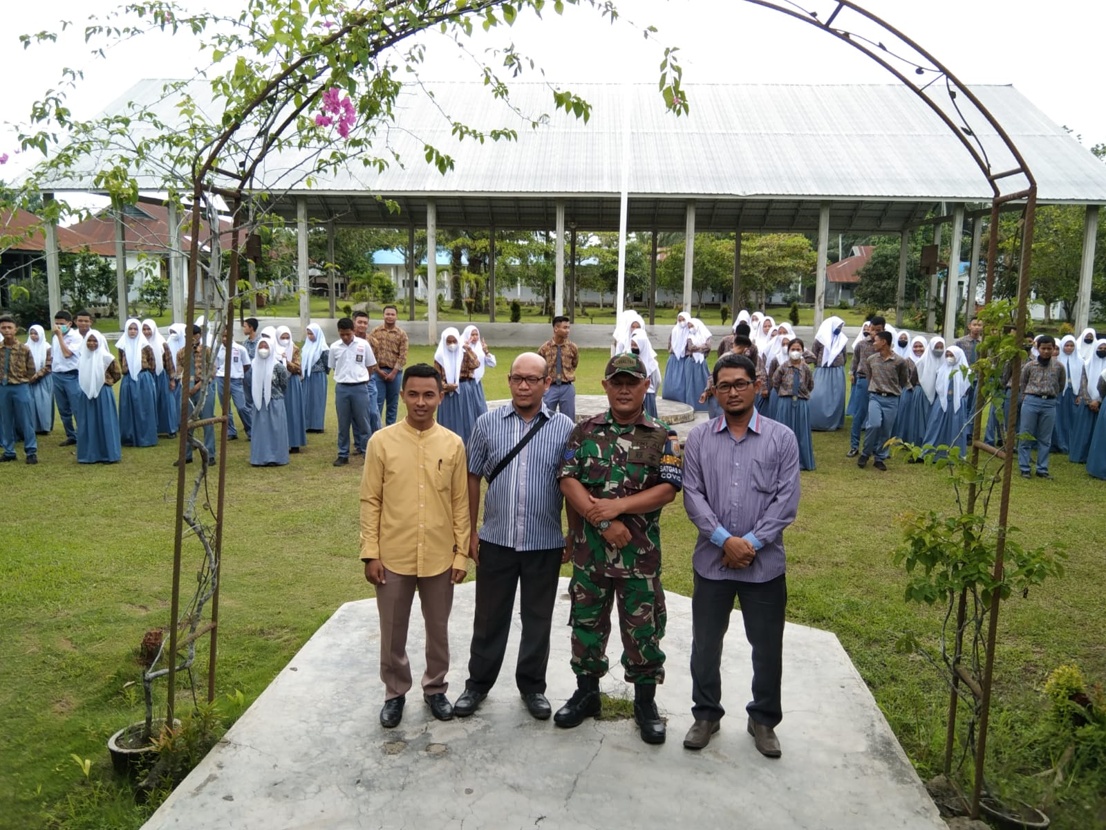 Babinpotmar TNI AL Tanjung Balai Asahan Berikan Sosialisasi Penerimaan Calon Taruna AAL di SMA Negeri I Kabupaten Asahan