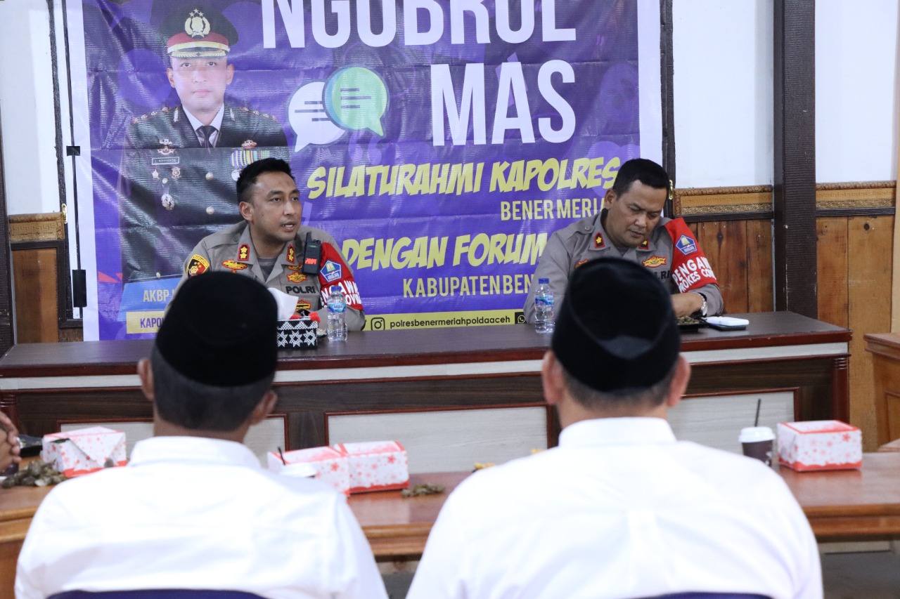 Kapolres Bener Meriah Ngobrol Mas dengan Forum Reje Kampung 