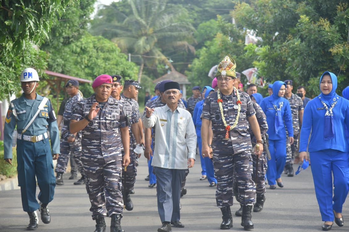 TNI AL Lanal Lhokseumawe Kedatangan Komandan Pangkalan Utama TNI Angkatan Laut I Belawan