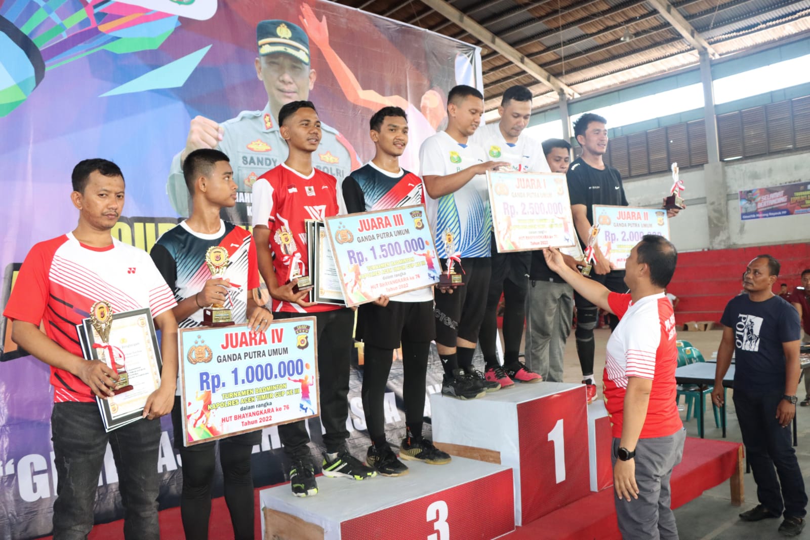 Turnamen Badminton Kapolres Aceh Timur Cup III Berakhir, Berikut Pemenangnya