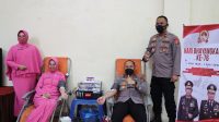 Sambut HUT Bhayangkara ke-76, Polres Aceh Timur Gelar Donor Darah