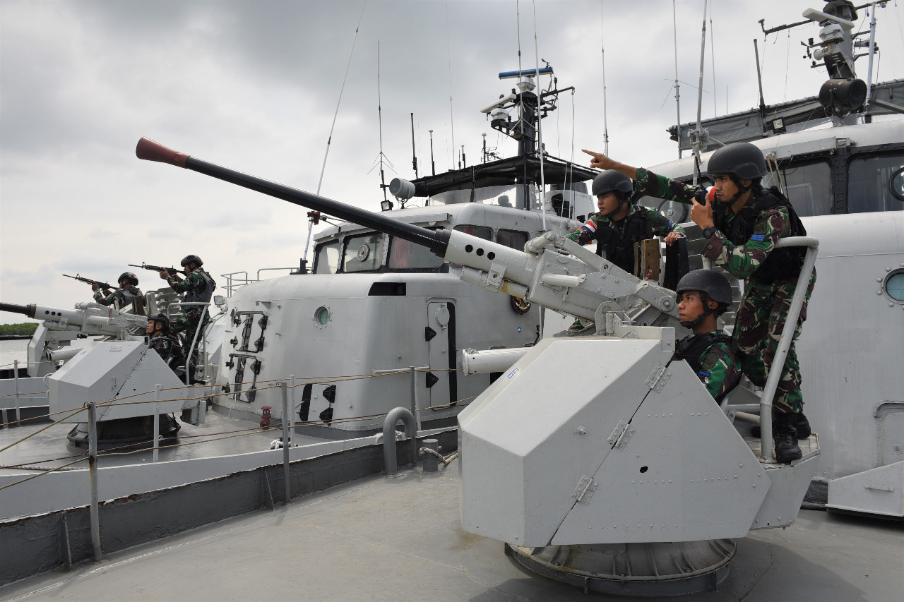 Lantamal I Gelar Latihan Pertahanan Pangkalan