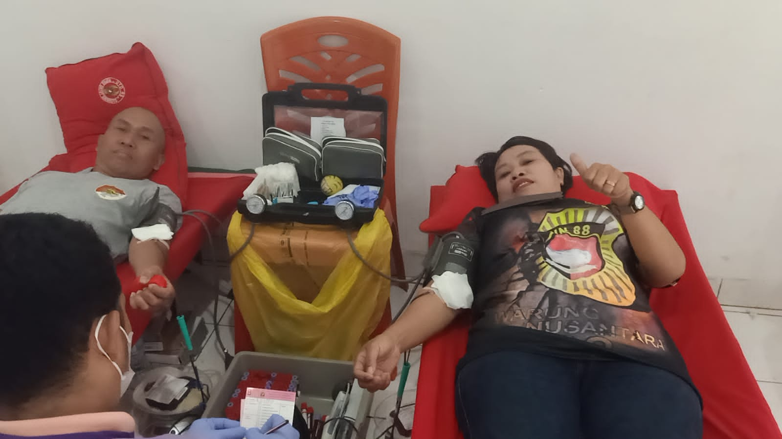 Bhakti Sosial Donor Darah Dukung Penanganan Covid-19 oleh Anggota Kodim 0505/JT