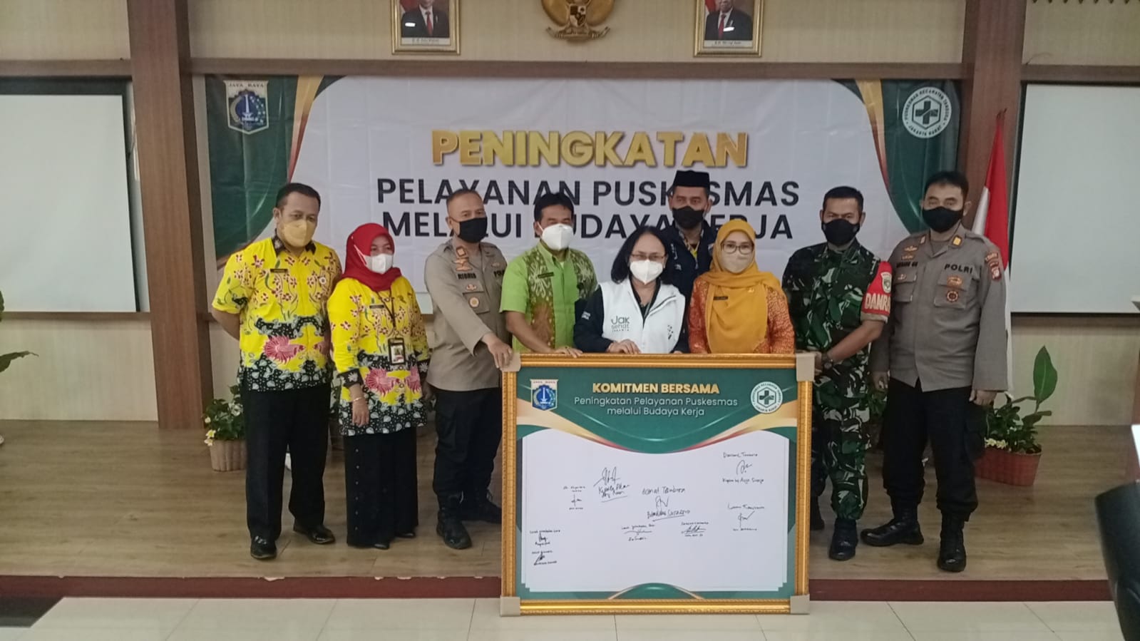 Danramil 02/TB Kodim 0503/JB Kapten Inf Arja Suarja Hadiri Rapat Koordinasi Bersama Tiga Pilar