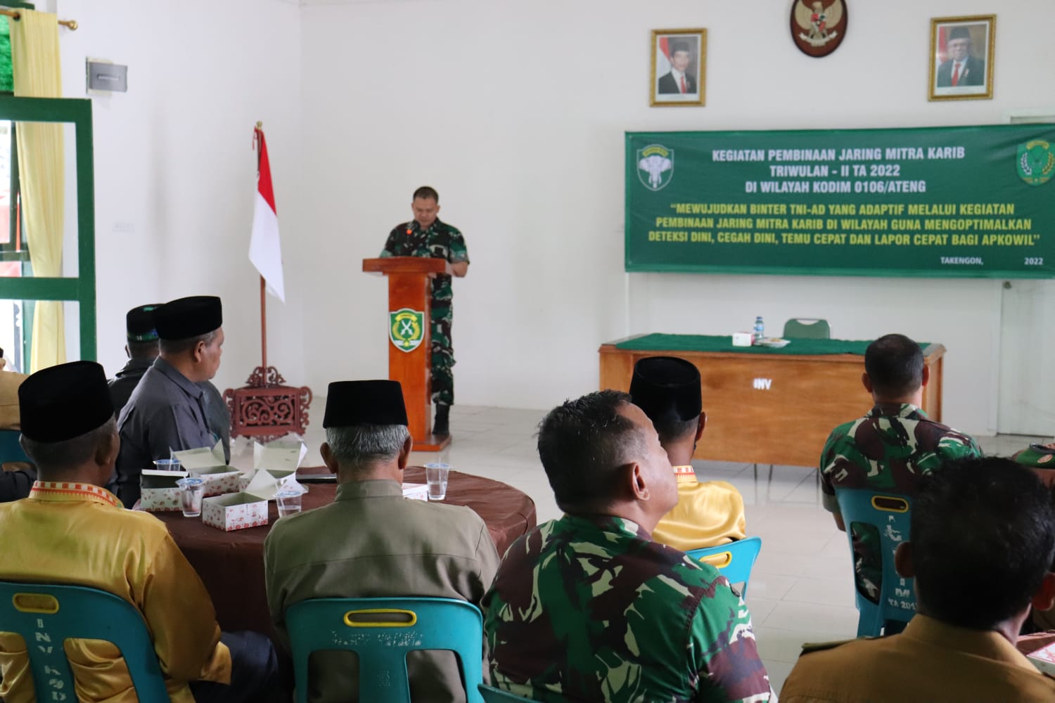 Jalin Silahturahmi Dengan Mitra Karib Dandim 0106//Ateng Gelar Pembinaan Peta Jarak Jating Teritorial