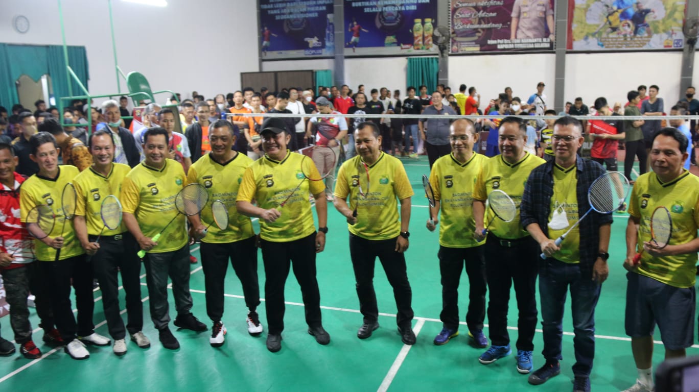 Komandan Lanal Palembang Hadiri Pembukaan Kejuaraan Badminton Bhayangkara Cup Polda Sumsel