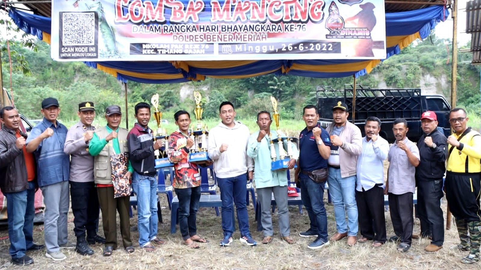 Polres Bener Meriah Gelar Lomba Mancing Dalam Rangka Hari Bhayangkara ke-76