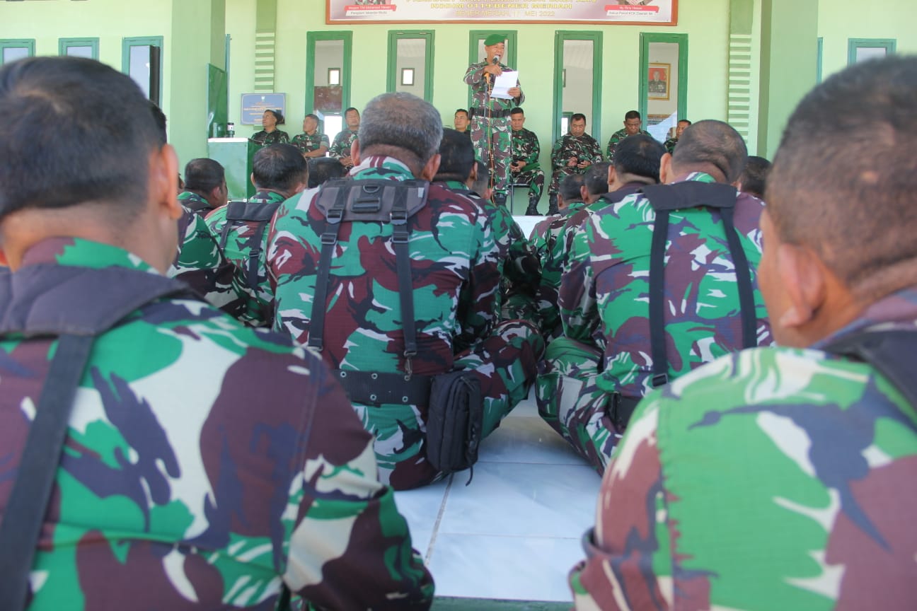 Pesan Dandim: Usai Upacara Bendera Kepada Seluruh Prajuritnya