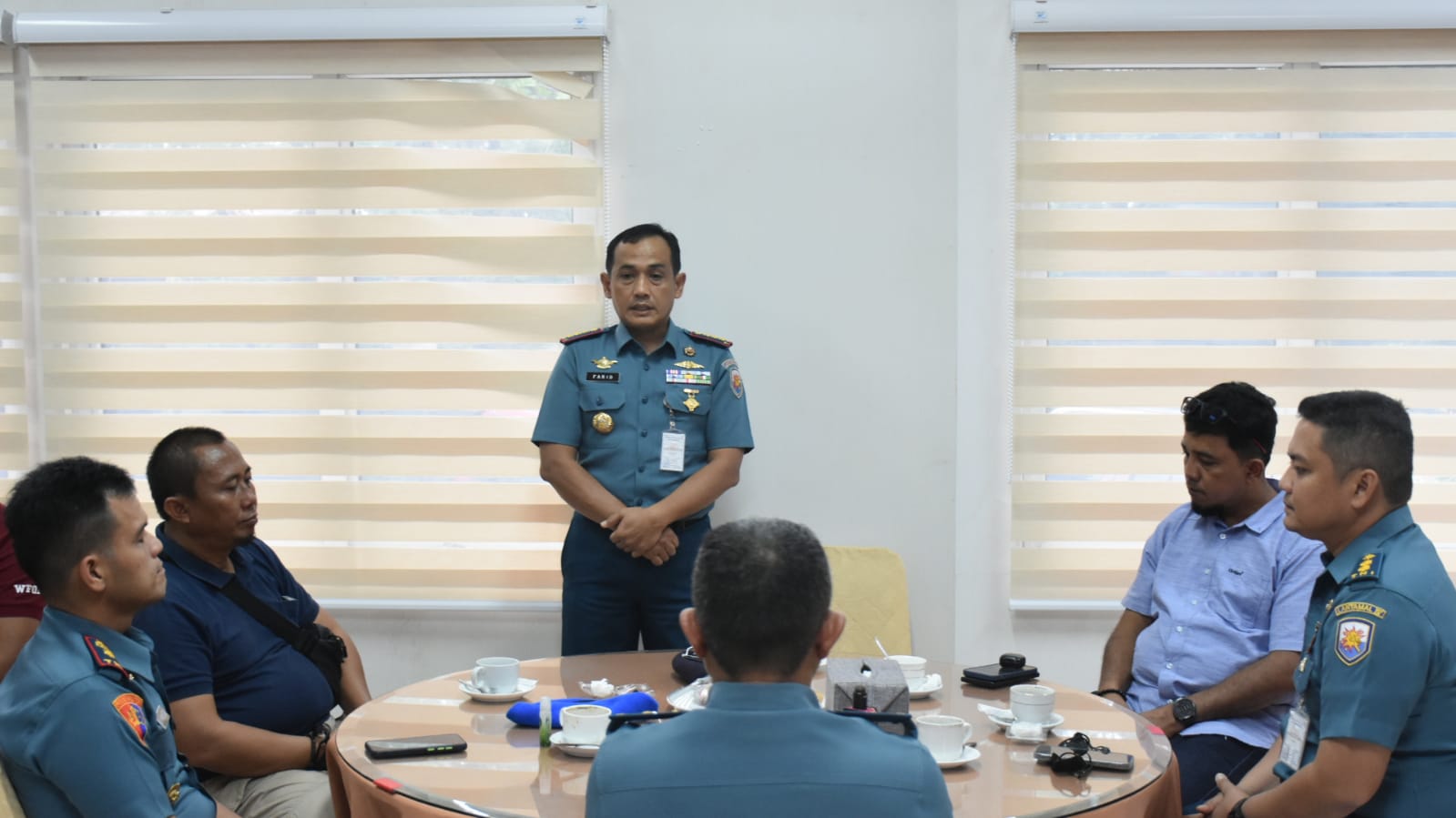 Danlanal Batam : Jadikan Waktu Minum Kopi Untuk Silaturahmi Membangun Budaya dan Tradisi TNI AL