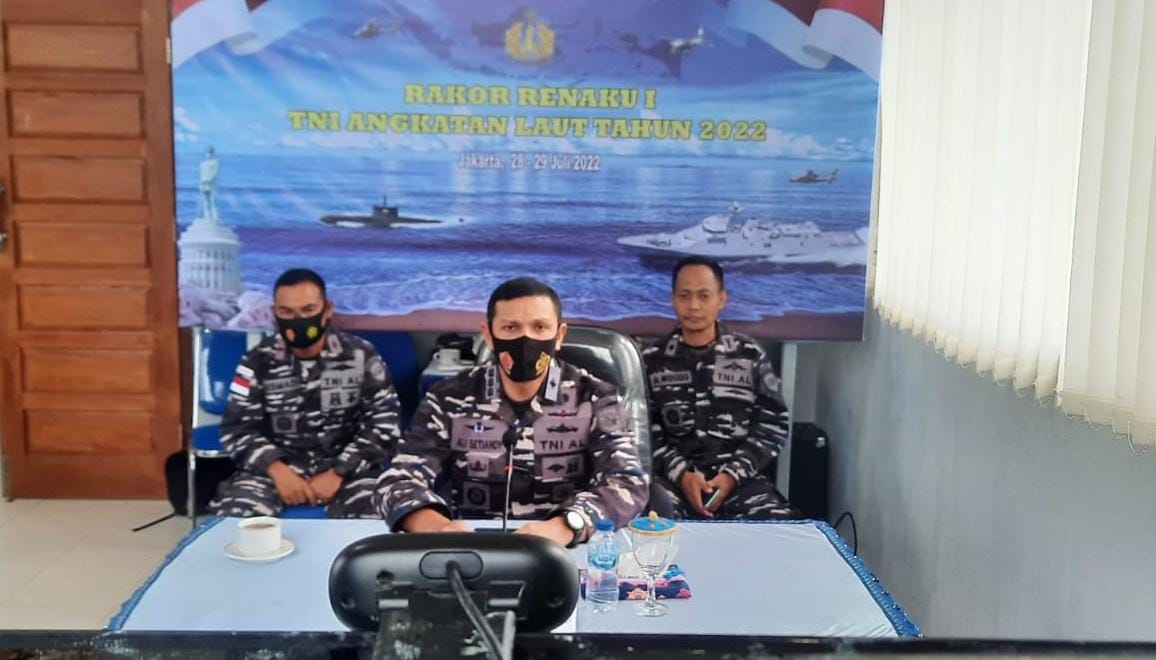 Komandan Lanal Sabang Ikuti Vicon Rakor Renaku I TNI AL Tahun 2022