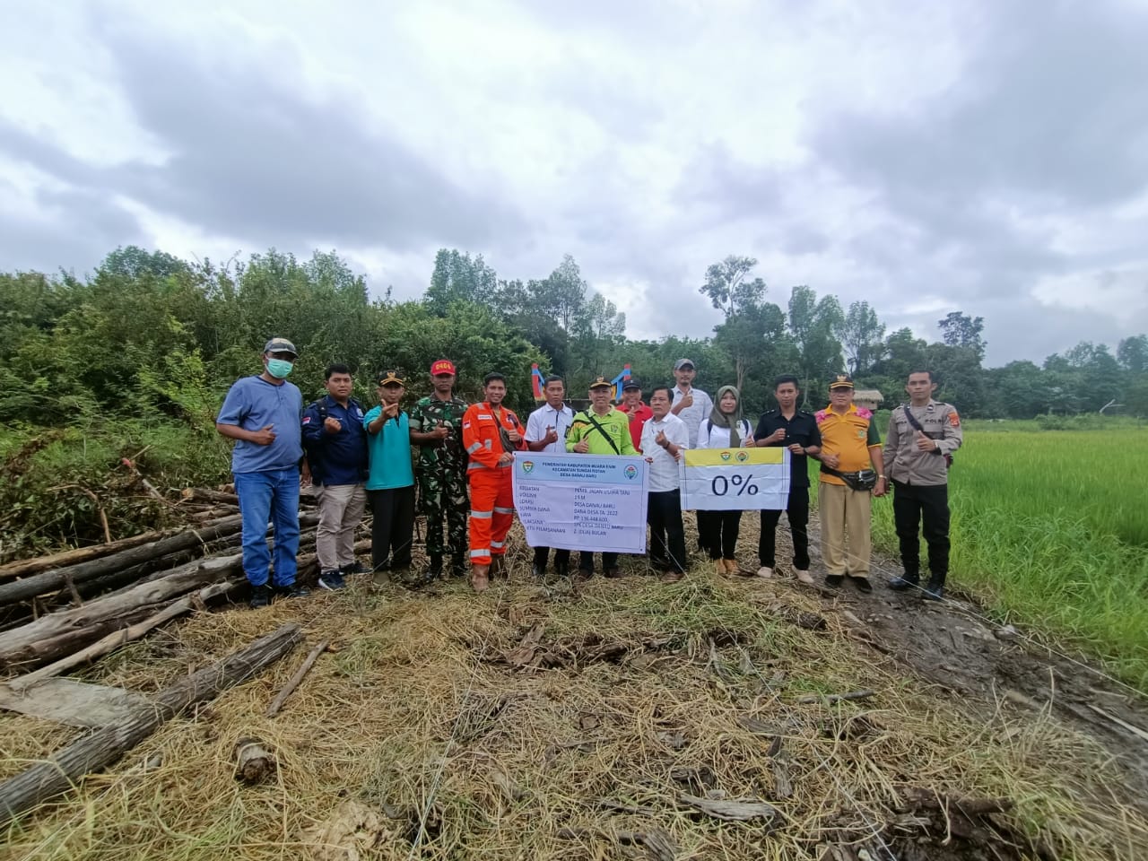 Titik Nol Peningkatan / Pembuatan Jalan Usaha Tani Masyarakat Desa Danau Baru Dan Sekitar.