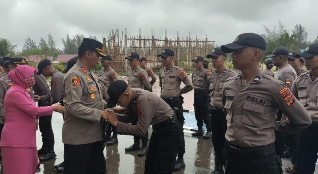 25 personil Bintara polri Remaja Tiba di Polres Aceh Jaya.