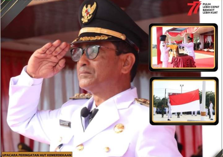 Peringati HUT RI Ke- 77 di Aceh Timur, Pj Bupati Ir Mahyuddin Sebagai Inspektur Upacara