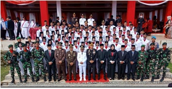 Penurunan Bendera Sangsaka Merah Putih Di Kabupaten Acèh Timur