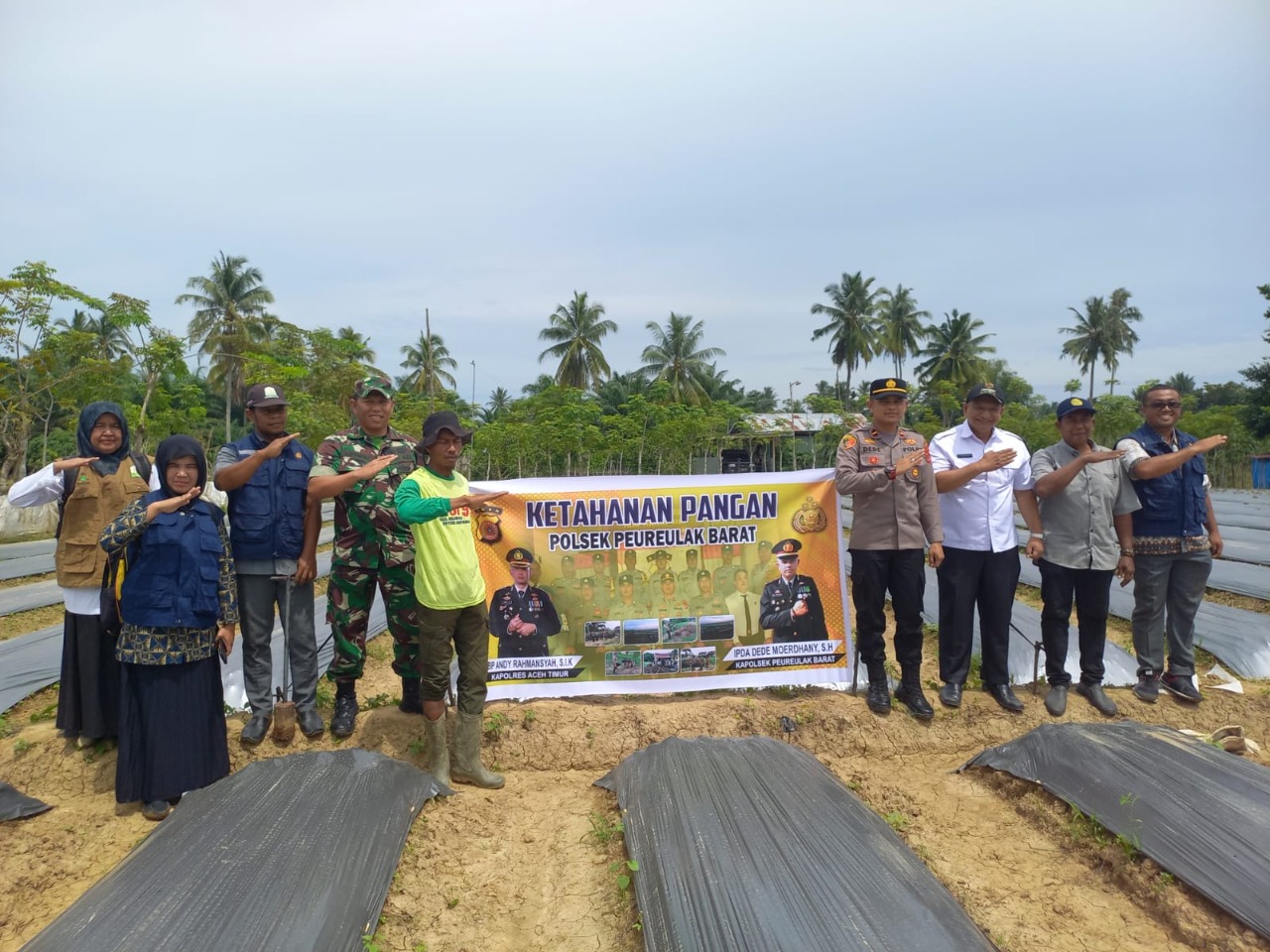 Polsek Peureulak Barat Gelorakan Ketahanan Pangan