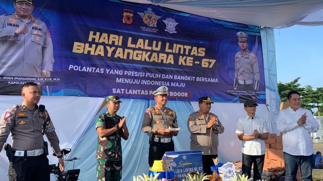 Hut Polantas Ke-67, Sat Lantas Polres Bogor Gelar Acara di Car Free Day Pakansari Cibinong