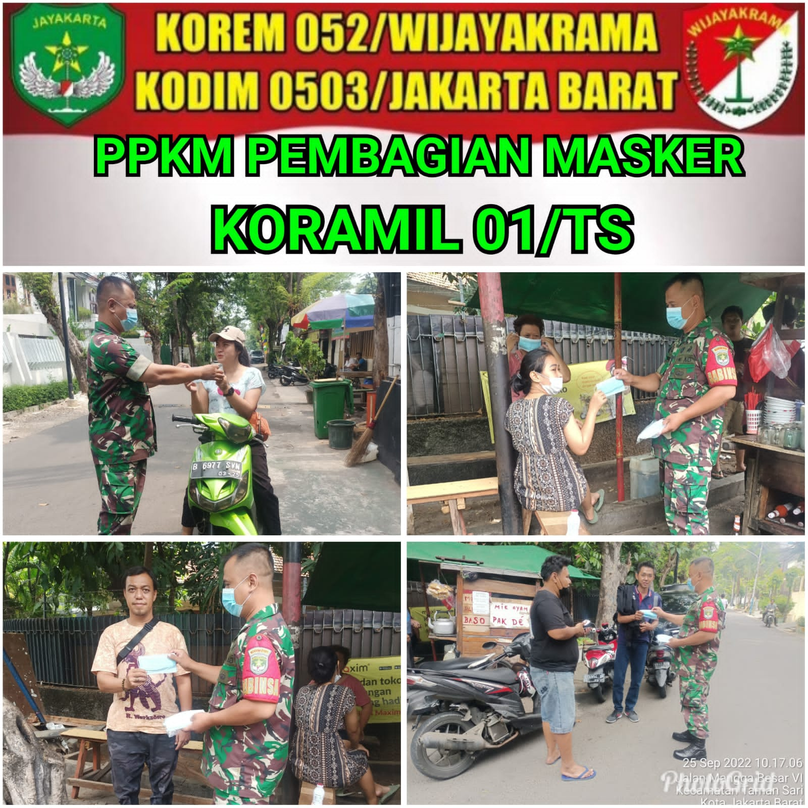 Depan Koramil 01/Tamansari, Ini yang Dilakukan Serka Mukoddas