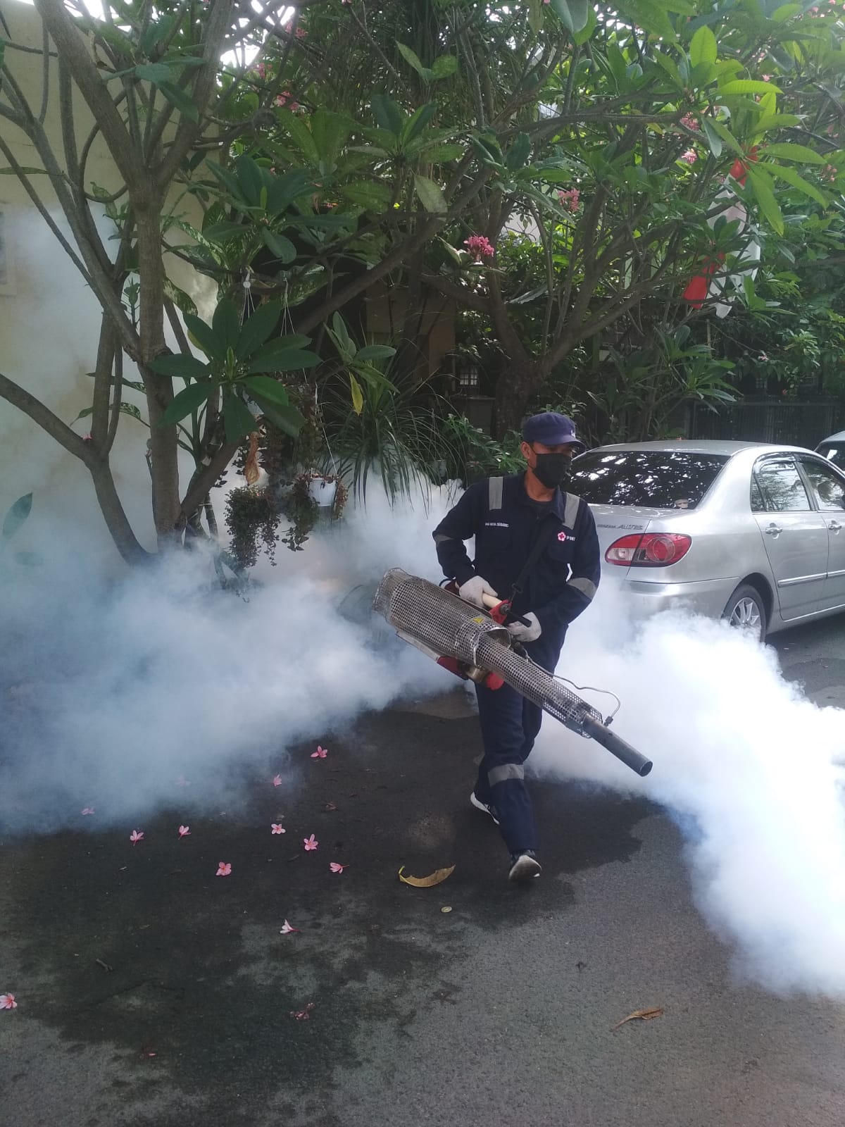 PENYEMPROTAN NYAMUK DBD DILINGKUNGAN  KOMPLEK CICERI PERMAI KOTA SERANG