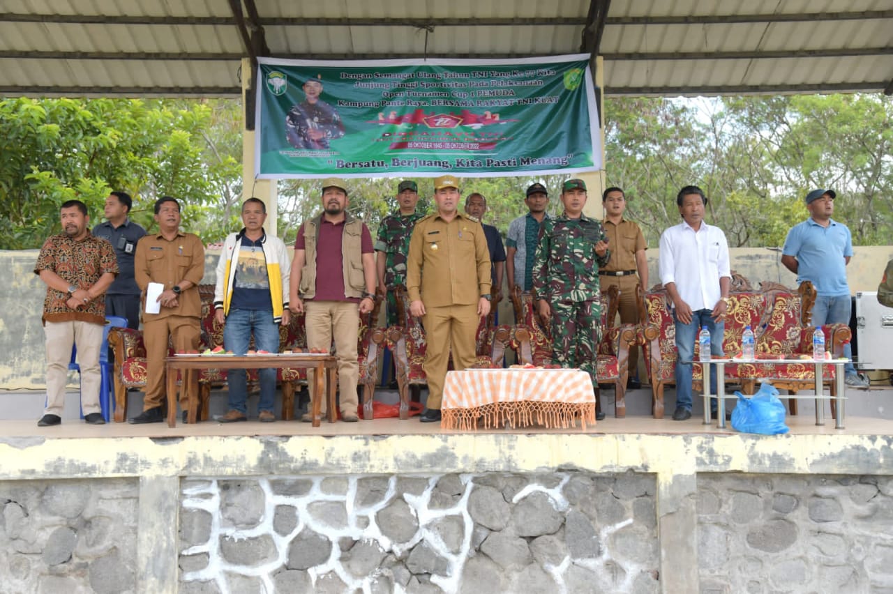 Meriahkan Hut TNI Ke 77 Tahun : Dandim 0119/BM Buka Open Turnamen.