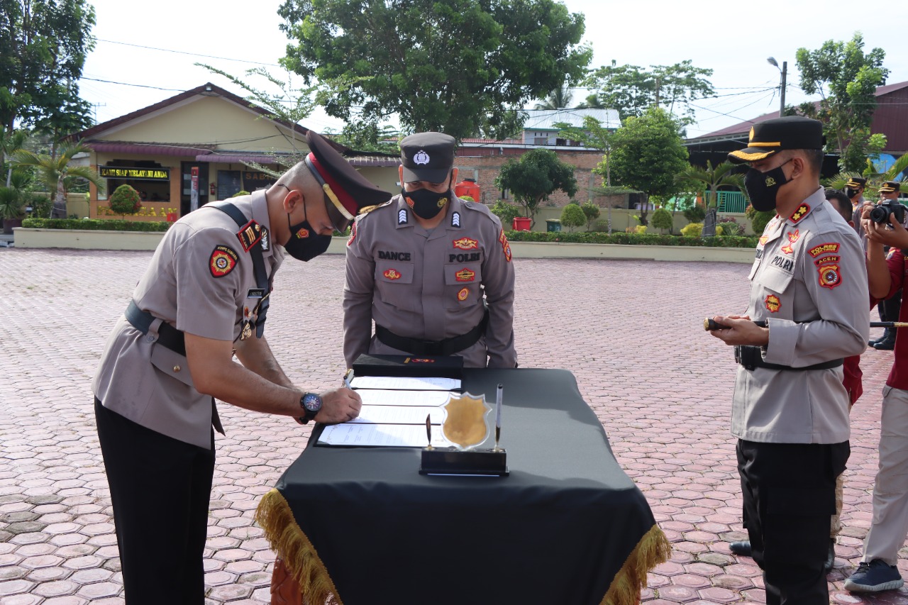 Jabatan Kasat Samapta Polres Aceh Timur, Kapolsek Peudawa dan Kapolsek Madat Resmi Berganti