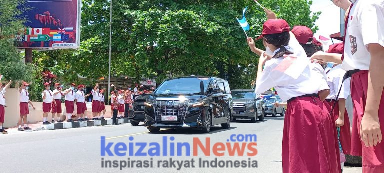 Murid SD Terlihat Antusias Dan Bangga, Menyambut Kedatangan Tamu G20