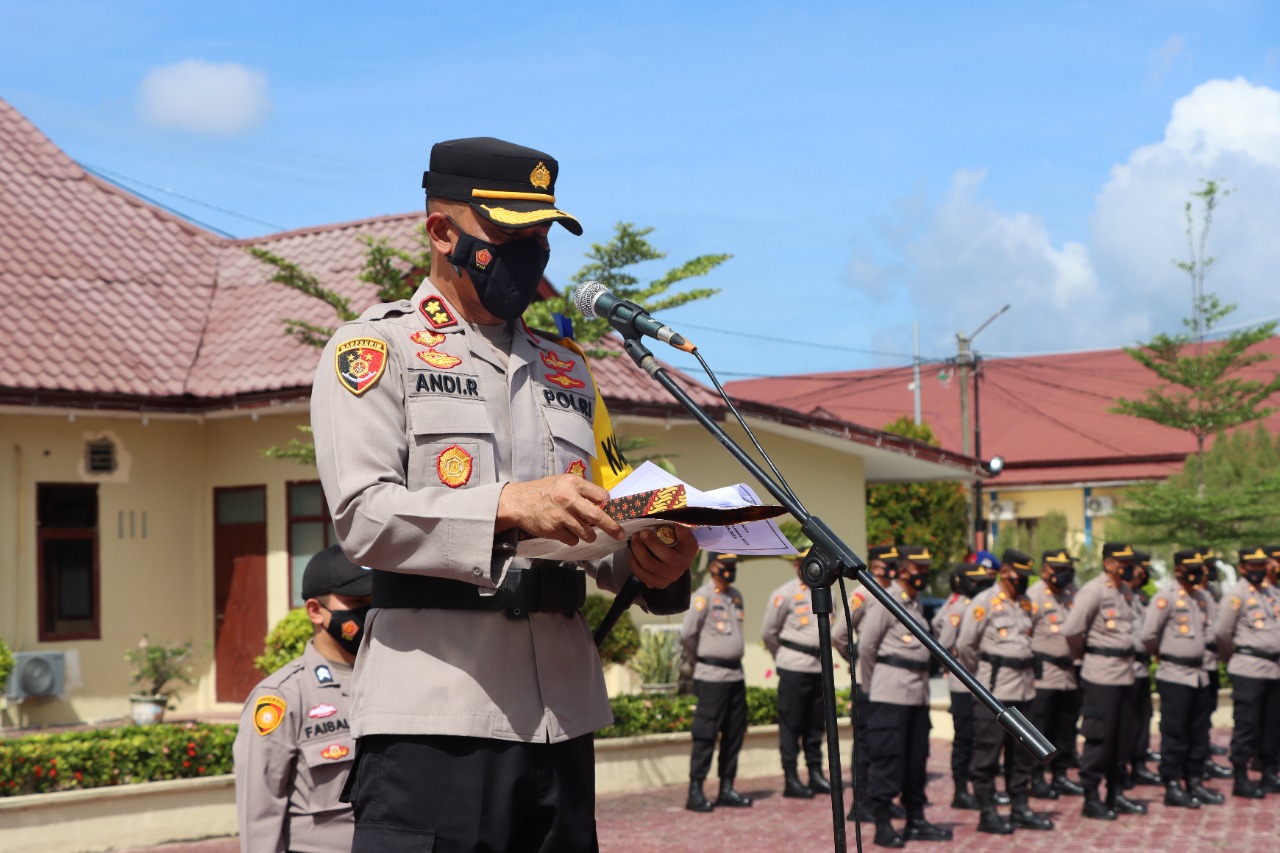 Kapolres Aceh Timur Pimpin Apel Gelar Pasukan Operasi Zebra Seulawah 2022