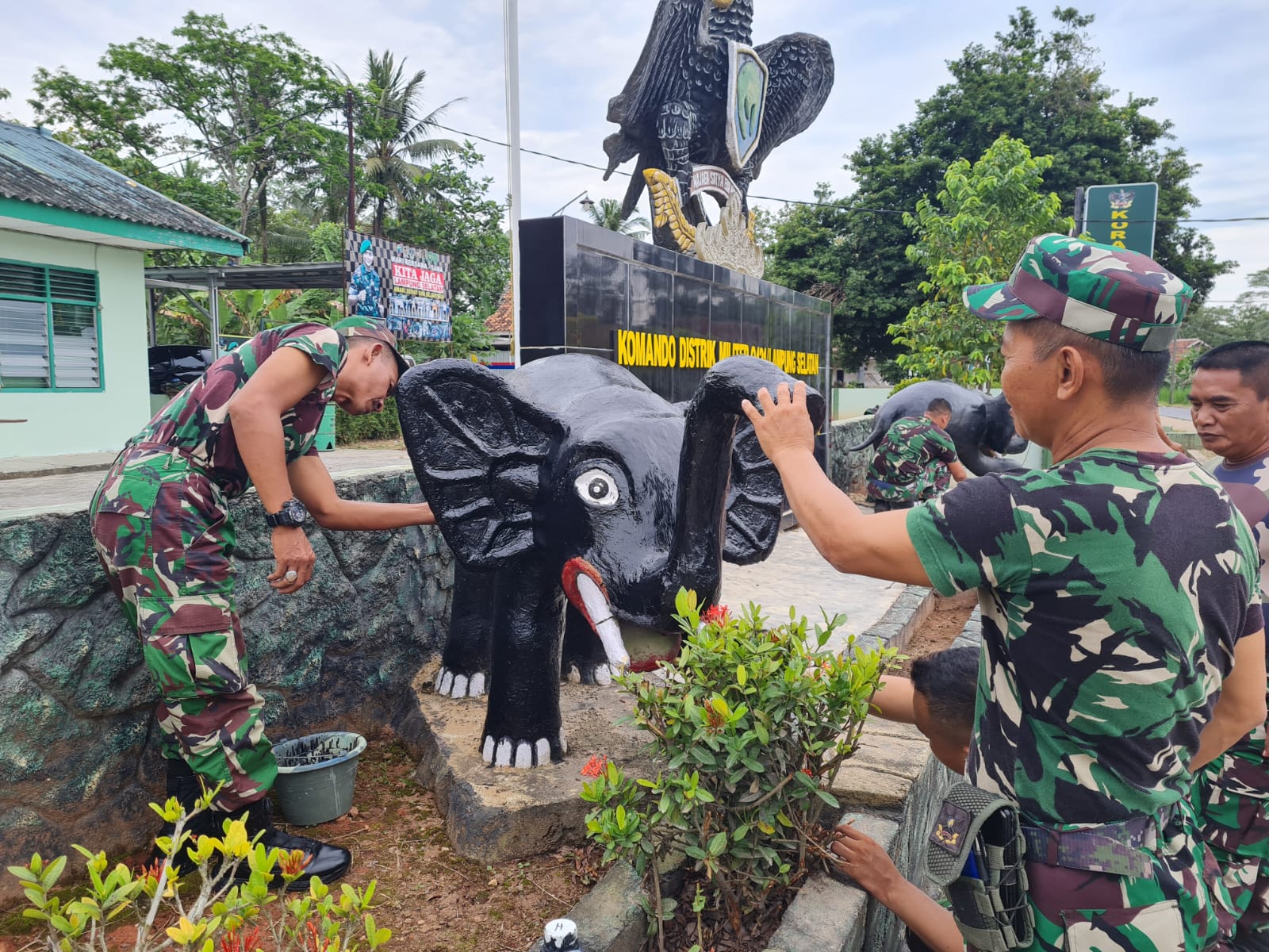 Koramil 421-09/Tanjung bintang Melakukan Pembenahan Ulang Kantor Koramil