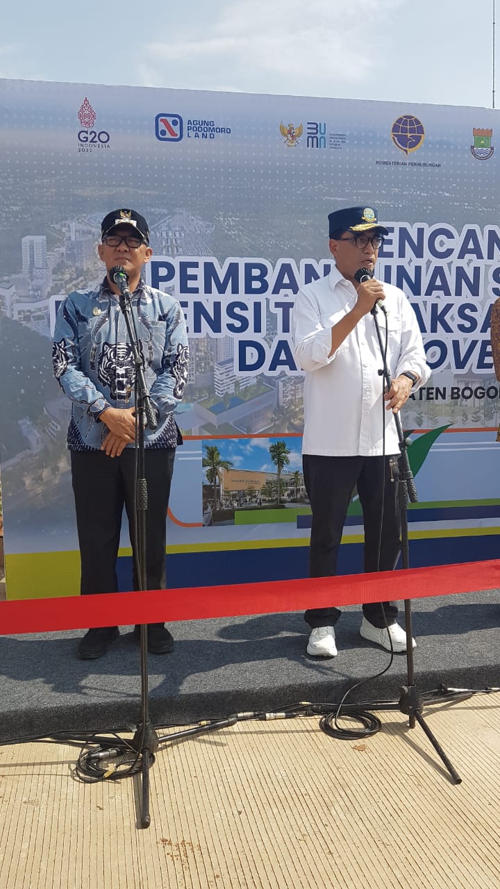 Pencanangan Pembangunan Stasiun Ekstensi dan Fly Over Tigaraksa Dibuka Menhub