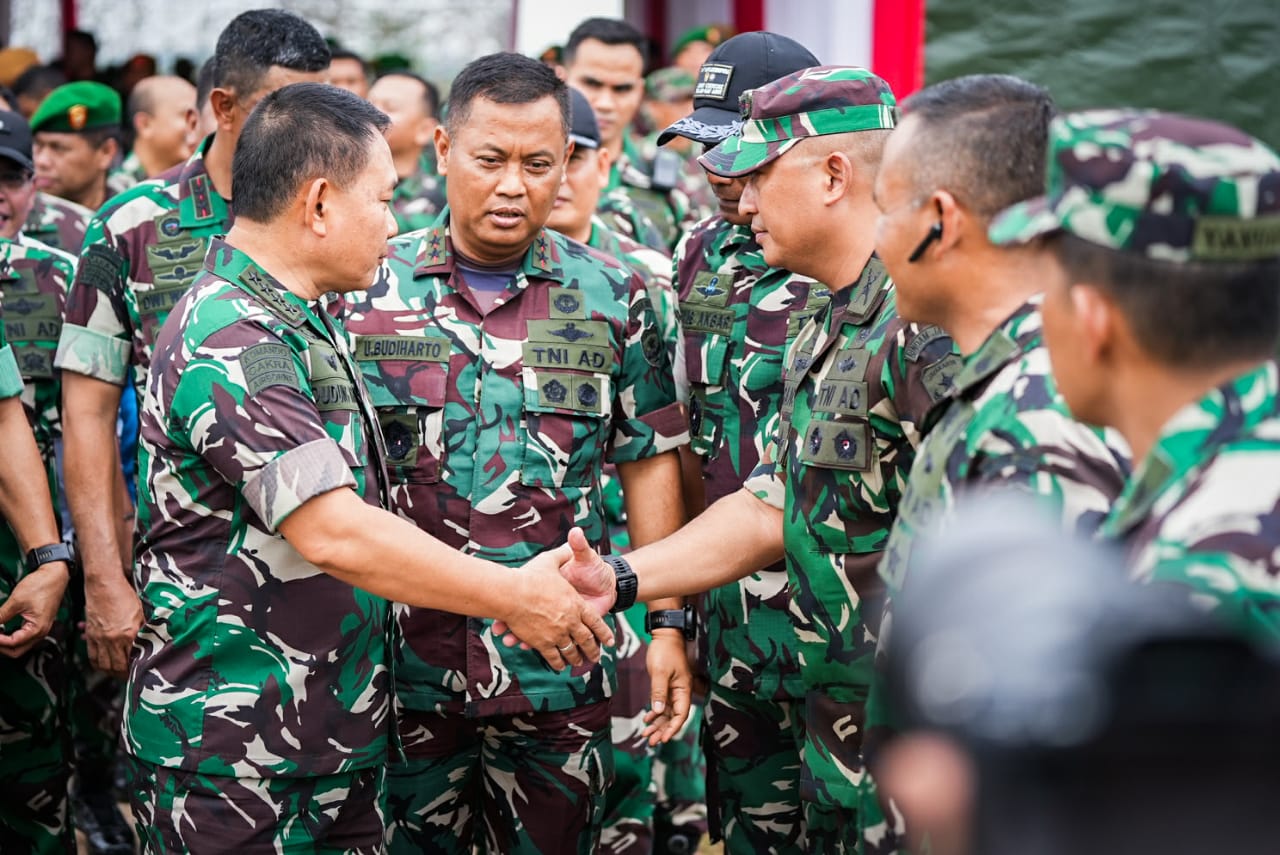 Bersama Latma Safkar Indopura-34/2022 di Karanganyer, Pangdam Jaya/Jayakarta Sambut Kunjungan Kasad