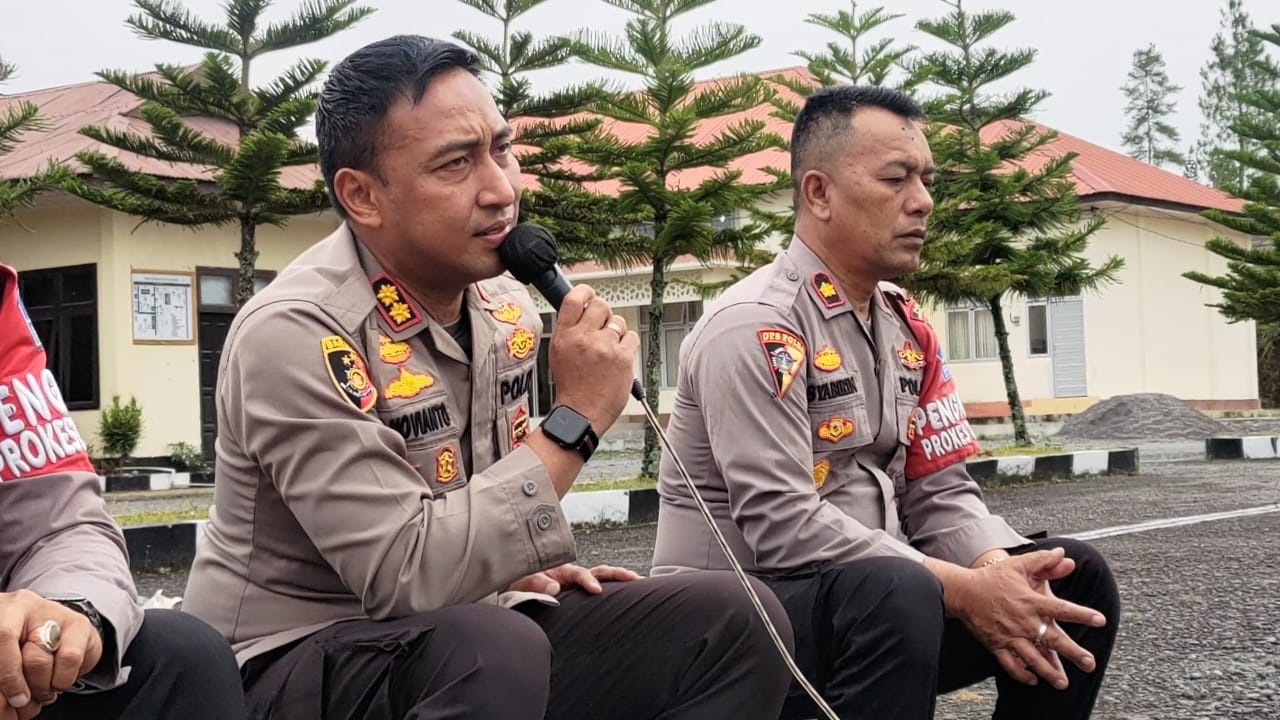 Kapolres Bener Meriah Sampaikan Arahan Presiden RI Kepada Seluruh PJU Dan Personel