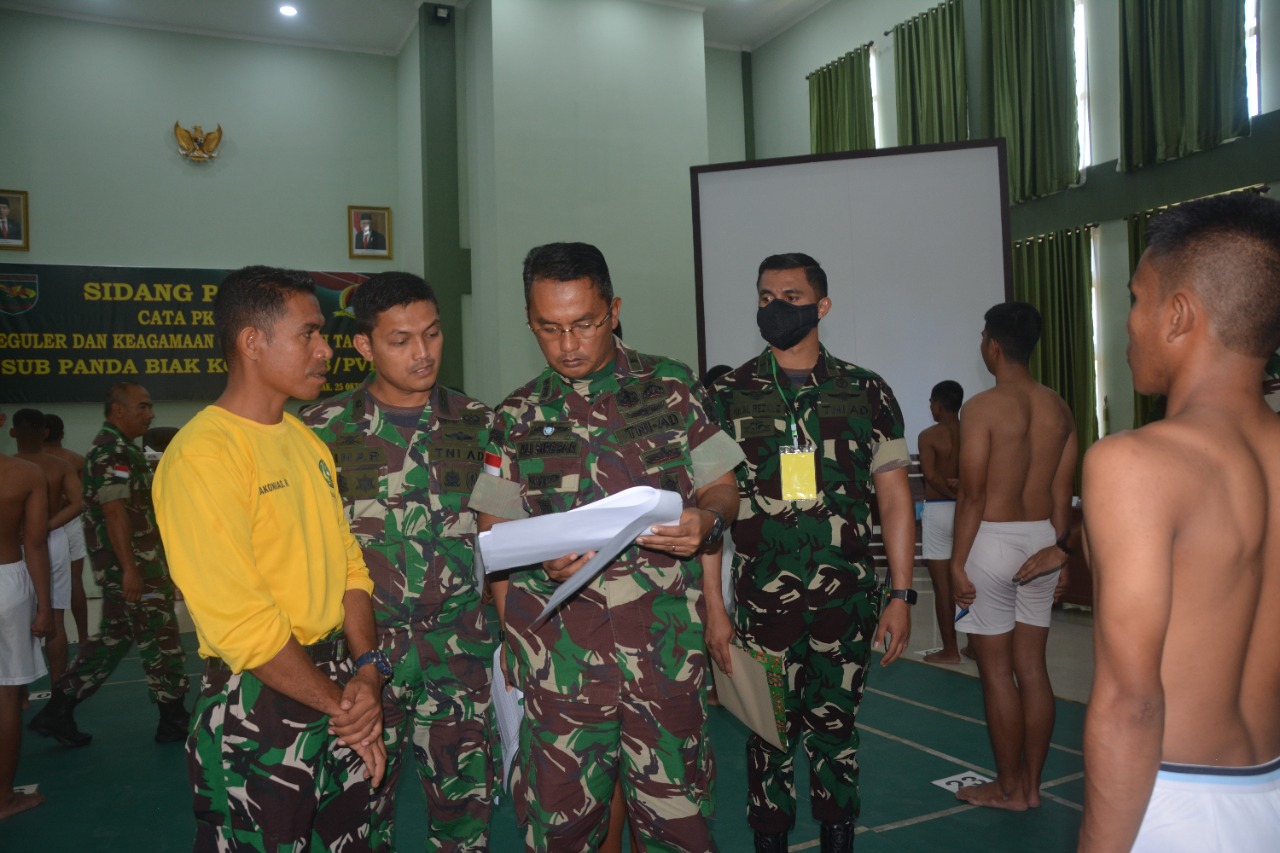 Kasrem 173/PVB Pimpin Sidang Parade Sub Panda Biak