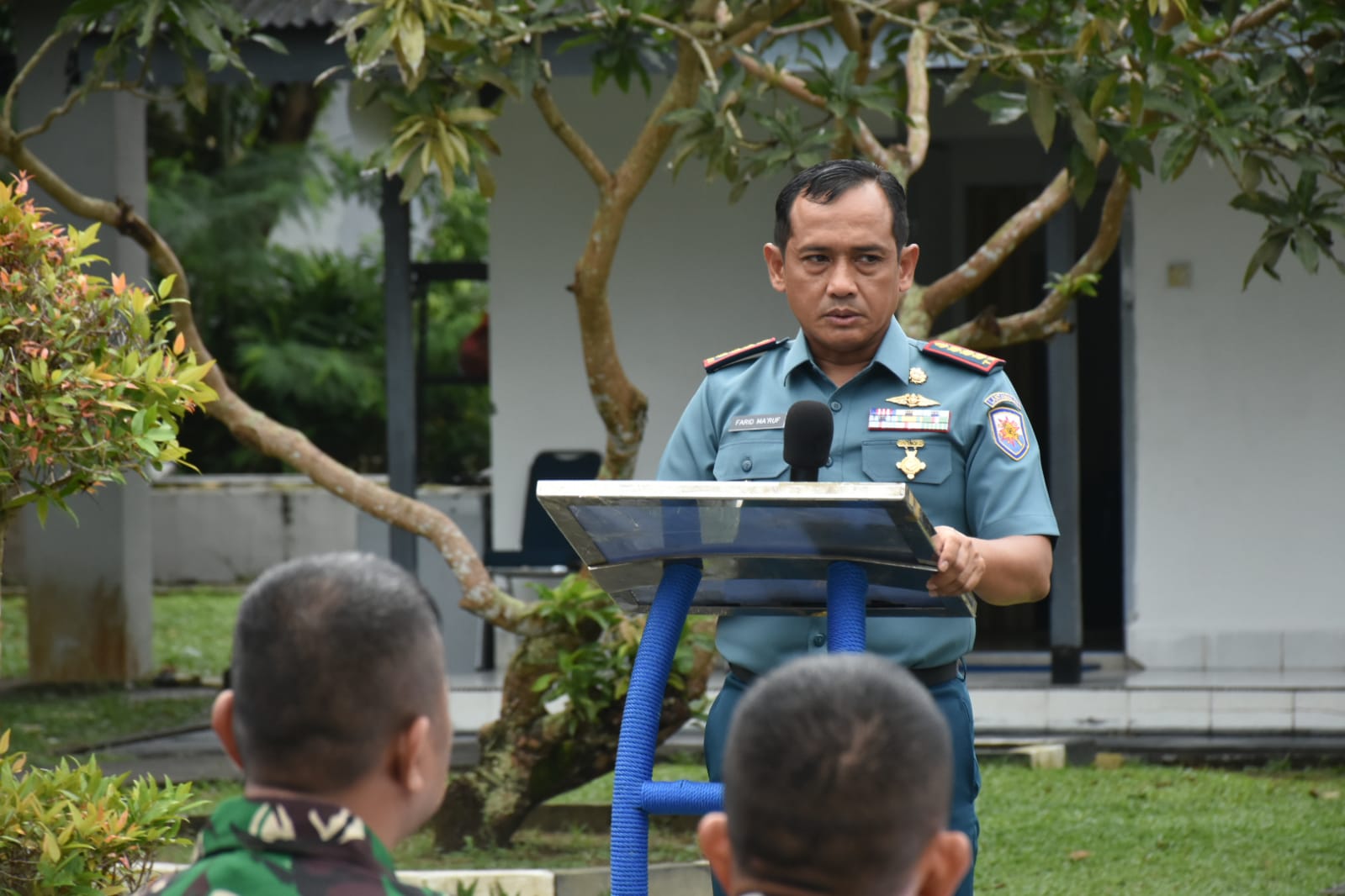 Lanal Bintan Sambut Pahlawan Muda Dalam Tradisi Khas