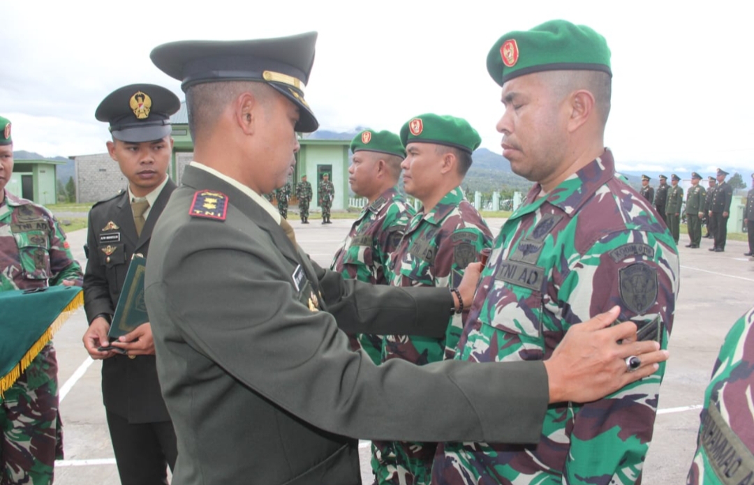 12 Personil Kodim 0119/Bener Meriah Naik Pangkat.