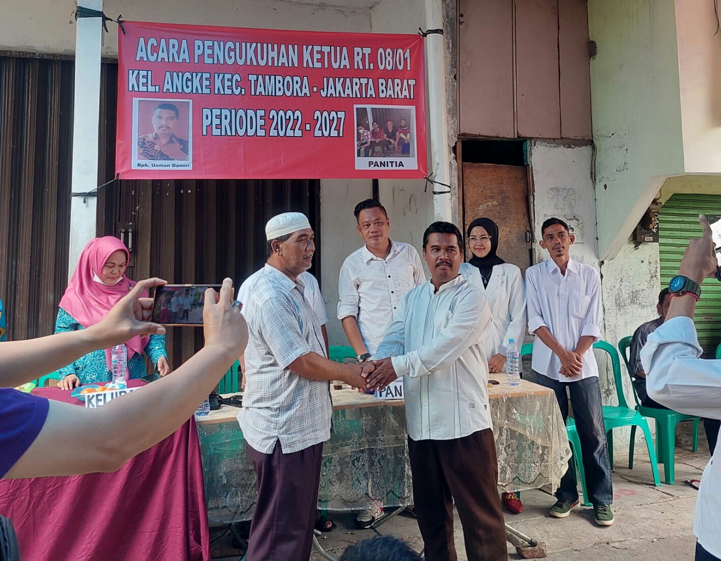 Acara Pengukuhan Ketua RT 008 RW 001 Kelurahan Angke Kecamatan Tambora Jakarta Barat Berlangsung Khidmat